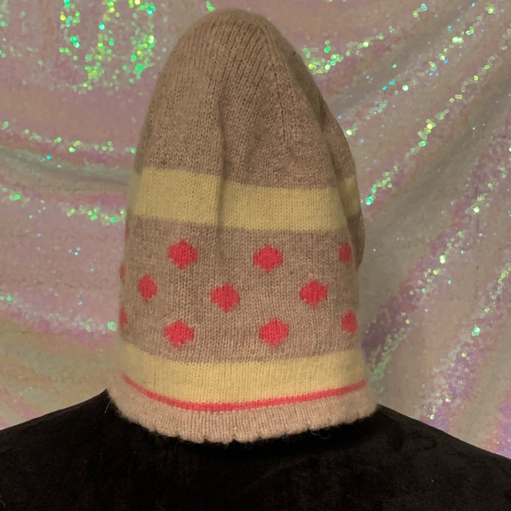 American Eagle Pink, Tan, Yellow Beanie